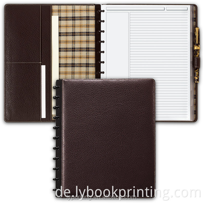 Hochwertiges PU Leder Notebook Geschenk Notebook Leder Diary Book Druck